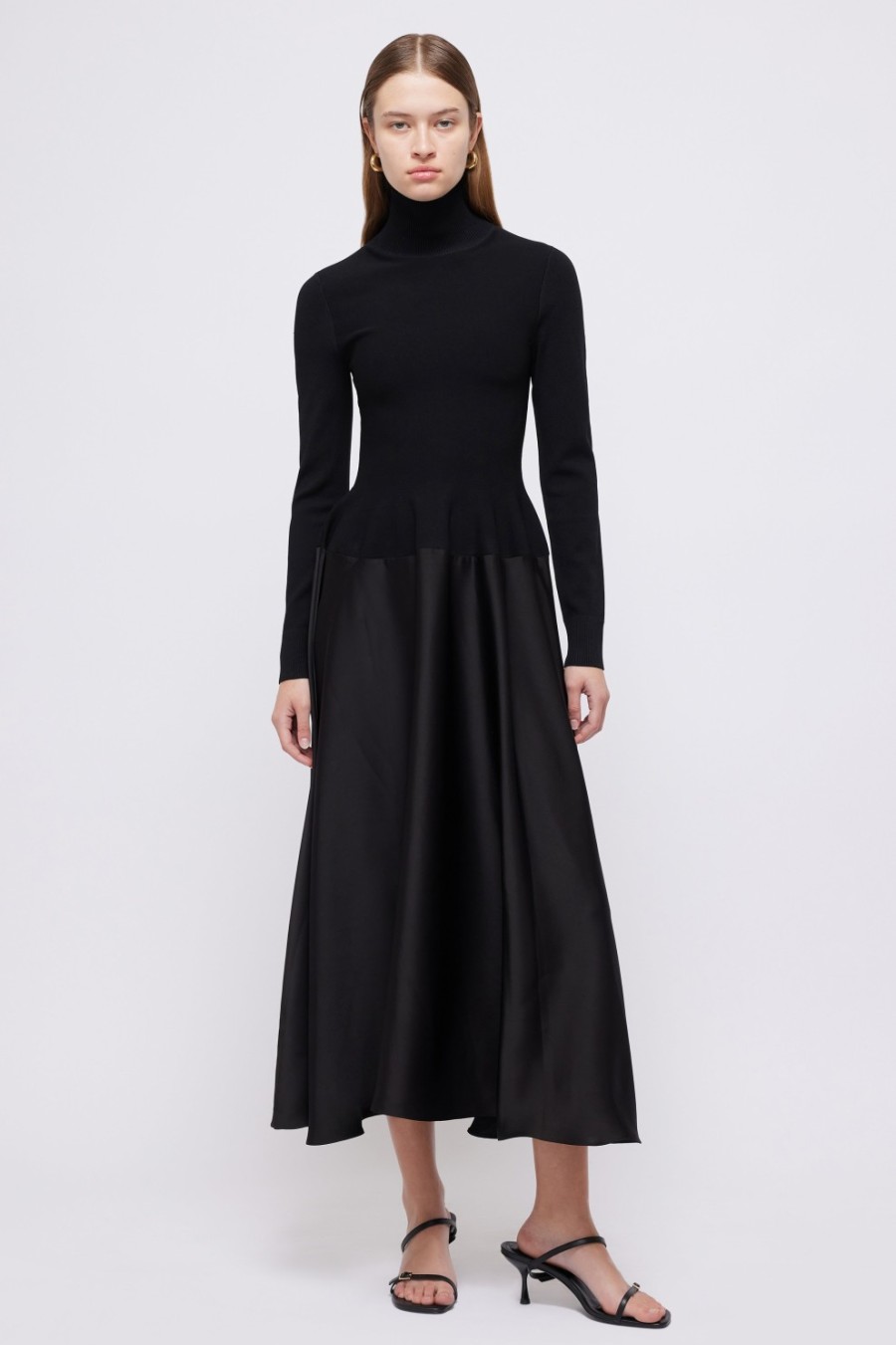 Women SIMKHAI Dresses | Frances Combo Dress Black – Boutqucostume